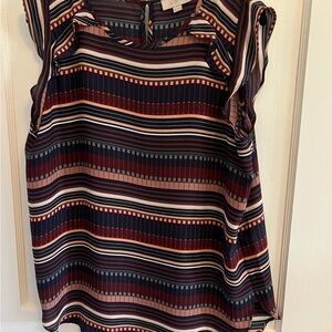 LOFT Multicolor Striped Blouse